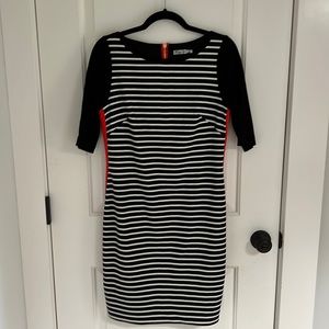 Eliza J B&W dress with red accents - size 8